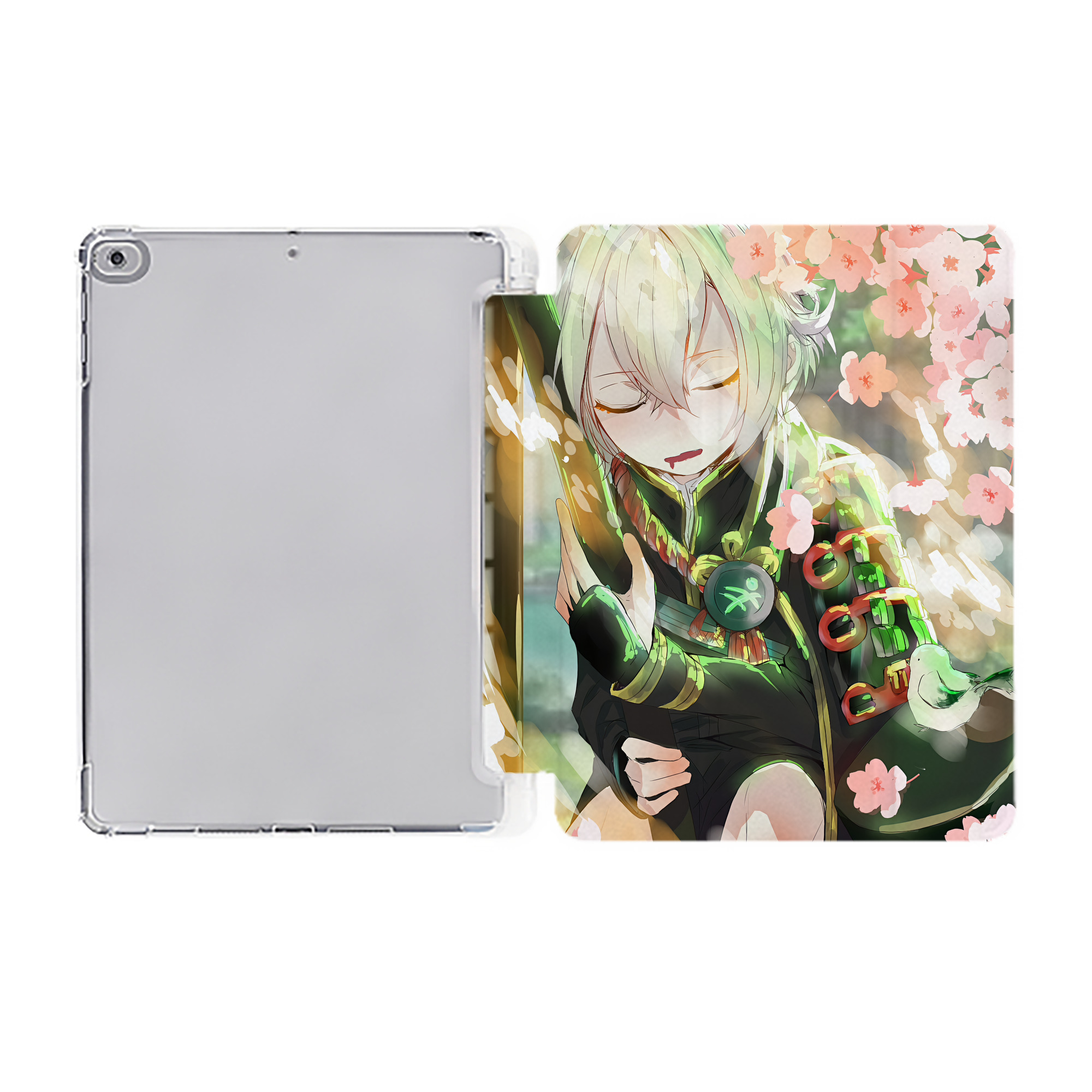 刀剣乱舞 Touken Ranbu IPad ケース ペン収納付き 三つ折りスタンド PUレザー×シリコン 対応機種9.5/10.5/10.9インチ